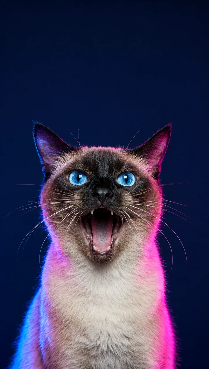 Siamese cat yelling