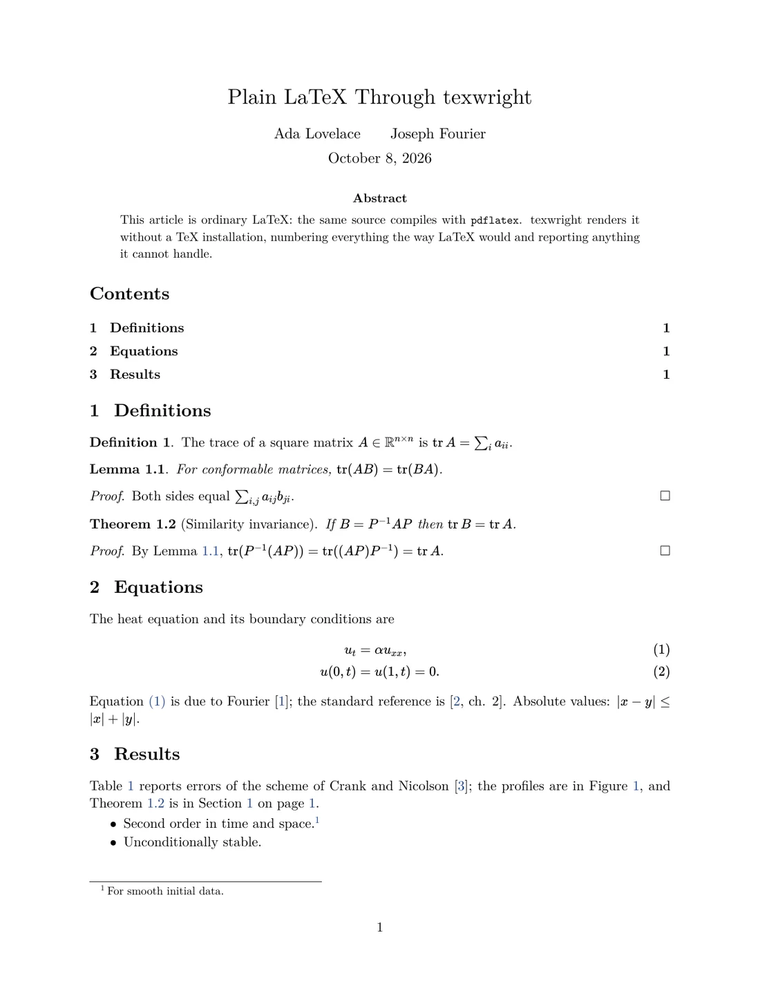 Page 1 of a LaTeX article typeset by texwright.